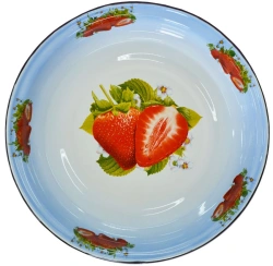 Enamel Coated Steel Serving Dish, 4.5L