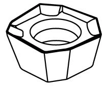 TS03-05-T5 M20P Carbide Milling Insert with 4 Cutting Edges