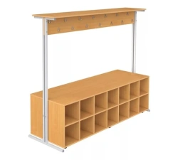 Floor Coat Rack with Hooks and Shoe Compartments, Art. No. 049/2023