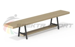 Gymnastics Bench 2000 mm with 2 Metal Legs (Fixed Height)