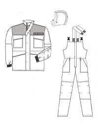 Women's Protective Suit (Jacket and Bib Overalls) for Low Temperatures and Industrial Contaminants