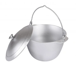 Aluminum Camping Pot 10L (Uncoated) with Lid - Kukmara