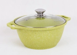 Trendy Style 1L Aluminum Cast Pot with Non-Stick Coating by Kukmara