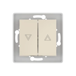 Caduceus Aling Prestige Hidden Installation Button Switch for Roller Shutters 10A, 250V, Beige, Art. 60075.9