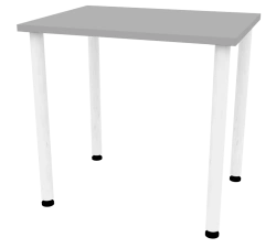 Round Leg Table 800x600x750mm with Metal Supports