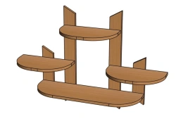 Decorative Flower Shelf "Figural" Model M96