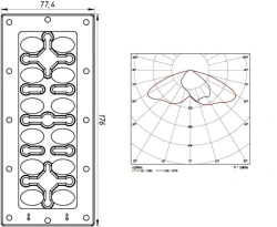 LED Optical Group Lens for Lighting - Model LEDTIME L0017