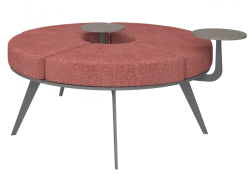Round Bench with Durable Plywood Frame, 1560mm