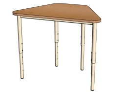 Trapezoidal Single Table with Metal Frame - Model SD43