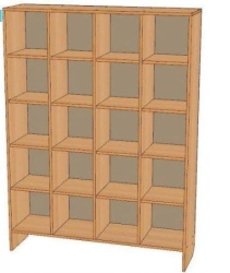 Pot Cabinet with Shelves and Supports - Model SHG-20
