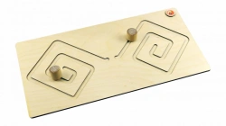 Diamond-Shaped Hemispheric Board with Stylus and Maze Sticks