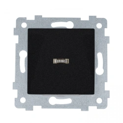 Axiom One-Gang Switch Mechanism with Indicator Light C110-448 Anthracite