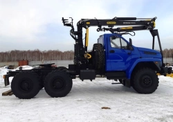 Truck Tractor with Crane Manipulator 6378A6 on Ural Chassis 73945-01