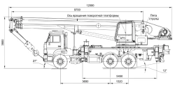Truck Crane with 25 Tons Lifting Capacity KС-55713-1В-4