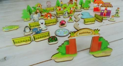 Small Zoo Park Wooden Constructor with AR Features