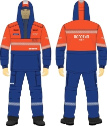 Men's Protective Suit for Electric Arc Thermal Risks - Gazprom Neft