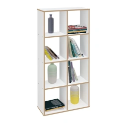 Polini Home Smart Cubic Shelf 8 Sections, White, Wood Effect, Art. 0002103.9
