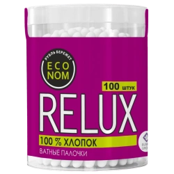 100% Cotton Swabs for Hygiene and Cosmetic Use RELUX