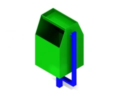 Metal Waste Bin with Rotating Base MФ 6.05