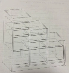 Open Shelf Unit - 3 Sections for Storage