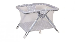 Polini Kids Comfort Stars Playpen, Grey-White, Model 0002159-16