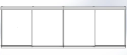 Magnetic Whiteboard Sliding Rail System "Standard