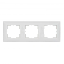 Three-Gang Frame for Switches and Outlets - "MARIA", White Color