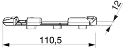 Left-Swing Locking Striker Plate for Window Hardware VEKA 373547