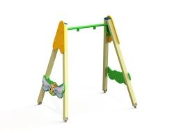 Wooden Swing Set with Artistic Butterfly Design - DIO 1.081