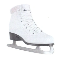 Classic Winter Star Figure Skates with Faux Fur