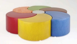 Bright Flower-Shaped Transformer Pouf Set, Model 10306