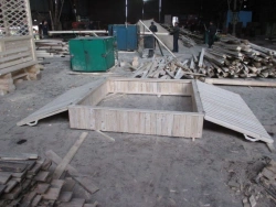 Wooden Sandbox with Lid 1180x1180x250mm Softwood and Hardwood