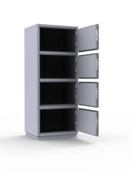 Metal Cabinet with Four Compartments, Size 1500x600x500 mm