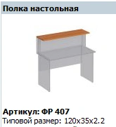 Formula Desktop Shelf Model FR 407