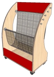 Mobile Sports Equipment Storage Cabinet FN.MDU.01.66.00.00.00