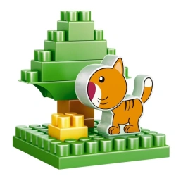 Educational Building Toy for Kids - Bauer "Zoobloks" Cat Set, 10 Elements (Code: 545)