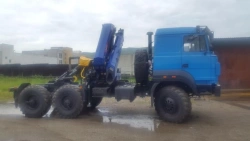 Heavy-Duty Truck with Crane Manipulator 6377P5 on Ural 55571 Chassis