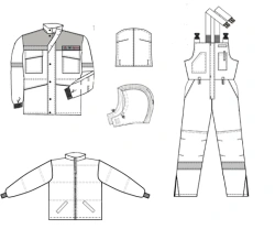 Women's Protective Suit (Jacket and Overalls) for Low Temperature and Industrial Protection