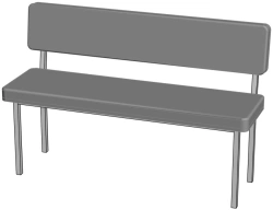 Art Bench with Soft Seat - Model 250.14.00.097.01.000