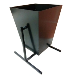 32L Wobble Trash Bin, Metal, Black, 350x450mm