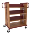 Library Cart TБ 1 - 3-Tier with Rubber Wheels