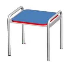 Single-Seater Hard Banquette with Metal Frame