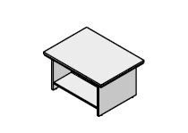 On Top" Wooden Frame Coffee Table Set