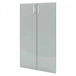 Transparent Glass Doors Set A-304.C (2 pieces)