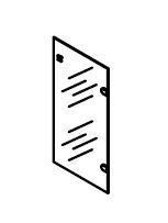 Low Glass Door for Office Wooden Furniture - Rio Base Set