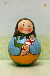 Mama Wobble Toy - 13cm Wooden Rocking Toy