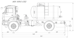 Oil and Gas Condensate Collection Tank AKN/AKNS 4671 R4-30 on Kamaz 43502-D5