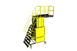 Adjustable Aluminum Ladder with Platform and Mechanical Lift 3AL1