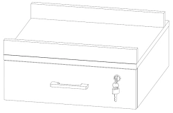 Universal Hanging Container with 1 Drawer, Art. EVL290