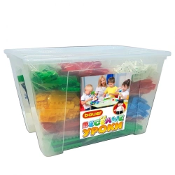 Bauer Educational Constructor "Fun Lessons: Numbers and Letters" (41L container, 24 educational cards, 5 instructions, 435 stickers)